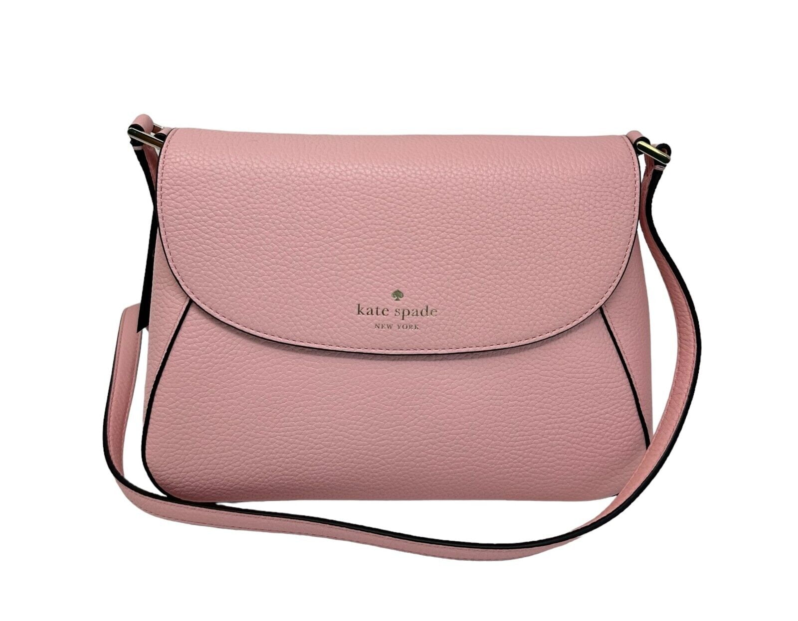 Kate Spade Monica Flap Tea Rose Pebble Leather Crossbody Bag KC465 $329
