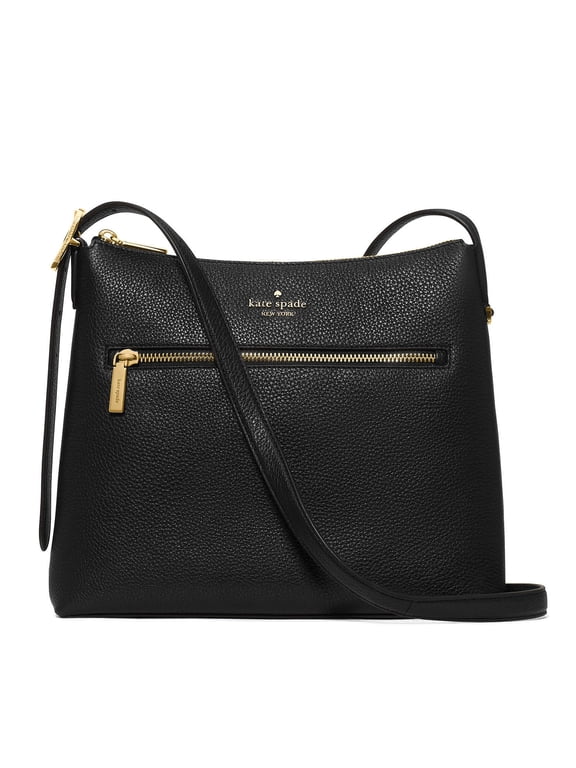 454 Large Swingpack Buckle Crossbody Bag KM715 – Pebbled Leather Designer Purse with Zip Closure & Adjustable Strap, Fits Large iPad