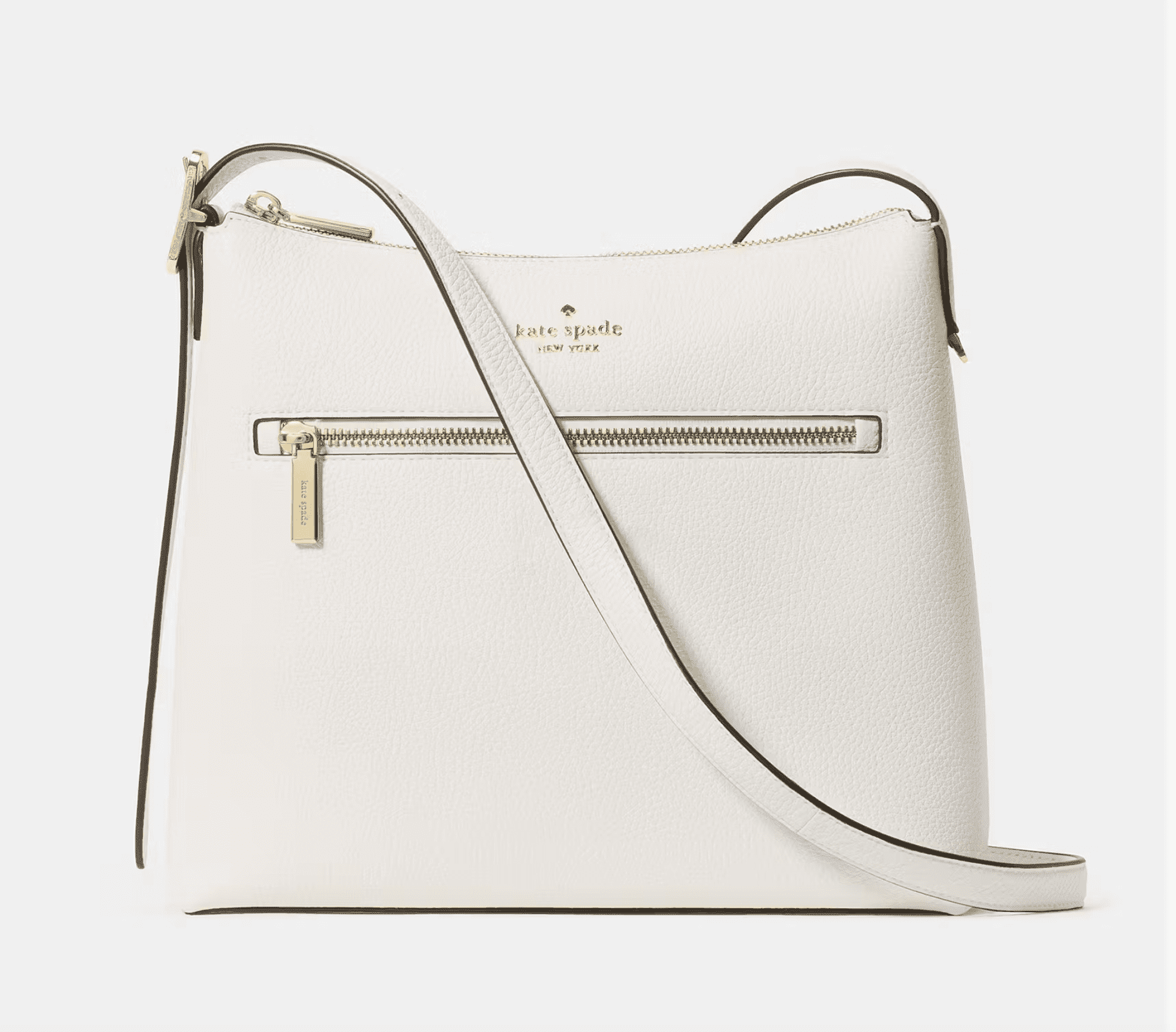 Kate Spade New York 454 Large Swingpack Buckle Crossbody Bag KM715 – Pebbled Leather Designer Purse with Zip Closure & Adjustable Strap, Fits Large iPad