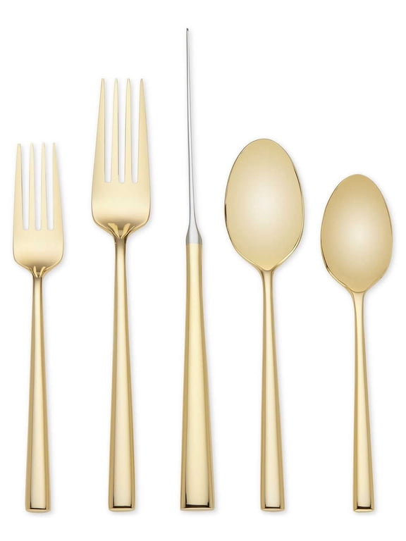 859867 Gold Malmo 5 Piece Flatware Set