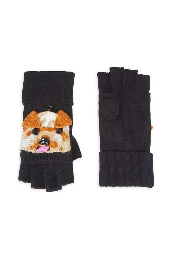 Accessories Terrier Pop Top Black Gloves for Women