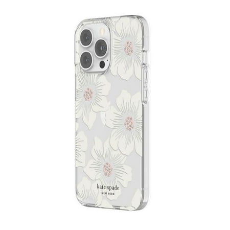 kate spade new york - Protective Hard Shell Case for Apple® iPhone® 11 Pro - Cream With Stones/Hollyhock Floral Clear