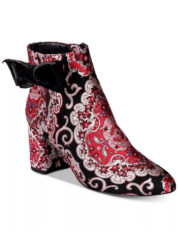 BLACK BROCADE Women's Holly Mid-Calf Booties, US 7.5