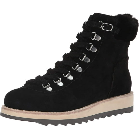 Kate Spade New York BLACK SPORT SUEDE Women's Maira Hiking Boot, US 5 M