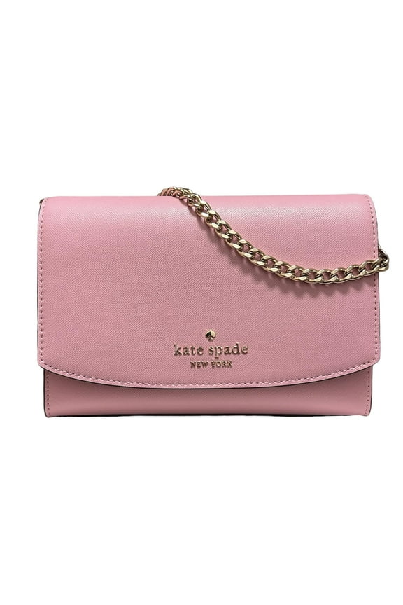 Carson Saffiano Leather Convertible Crossbody Bag Quartz Pink