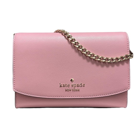 Kate Spade New York Carson Saffiano Leather Convertible Crossbody Bag Quartz Pink