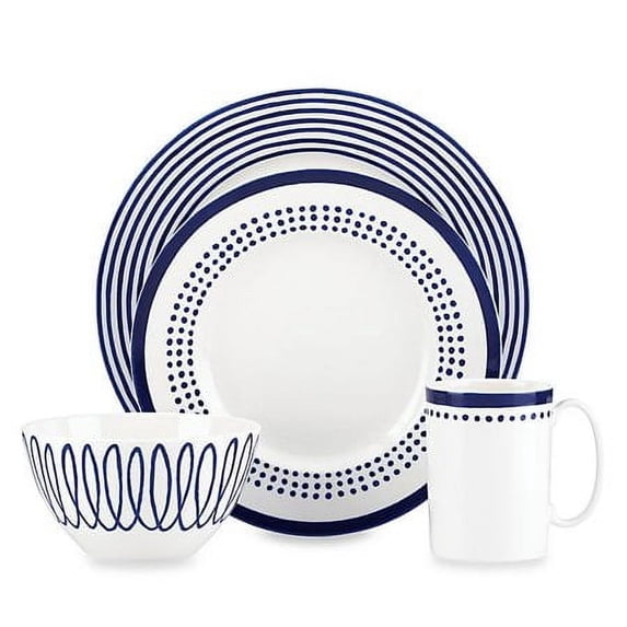 Lenox Kate Spade New York Charlotte Street East Blue 4-Piece Place Setting