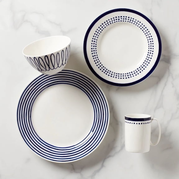 Lenox Kate Spade New York Charlotte Street East Blue 4-Piece Place Setting
