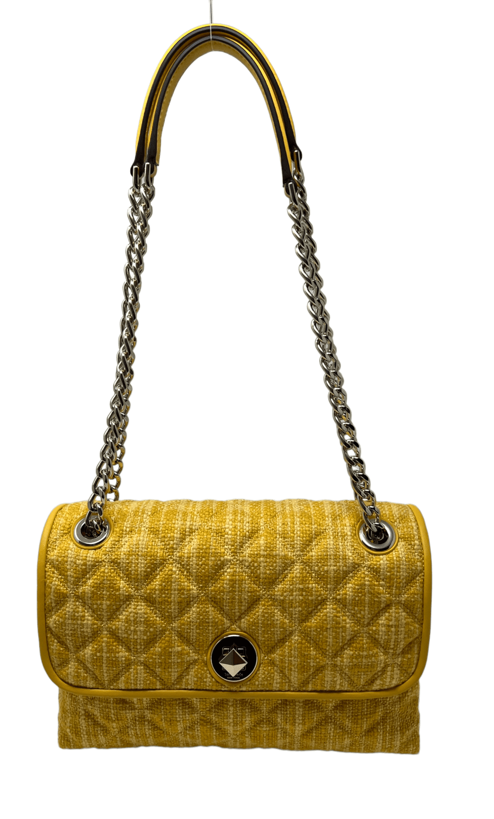 Kate Spade New York Denim Tweed Medium Flap Shoulder Bag Cut Mango K6094 $479