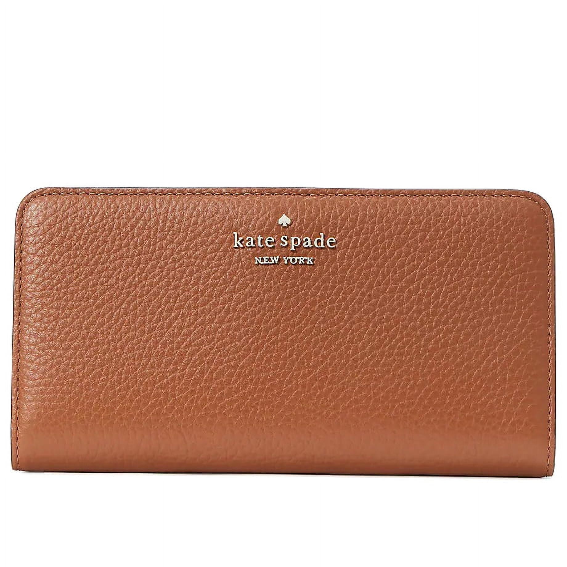 Kate Spade New York Dumpling Large Slim Pebbled Leather Bifold Wallet Warm Gingerbread Walmart