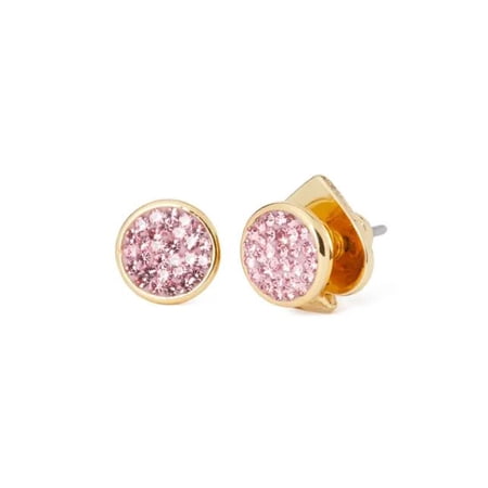 Kate Spade New York Earrings Brilliant Statement Clay Pave Disc Studs Light Rose