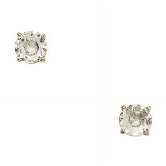 Kate Spade New York Earrings Crystal Gumdrop Studs Clear Gold Womens Jewelry Gift Classy