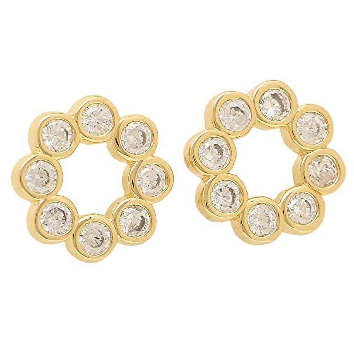Kate Spade New York Earrings Full Circle Clear Gold Studs Womens