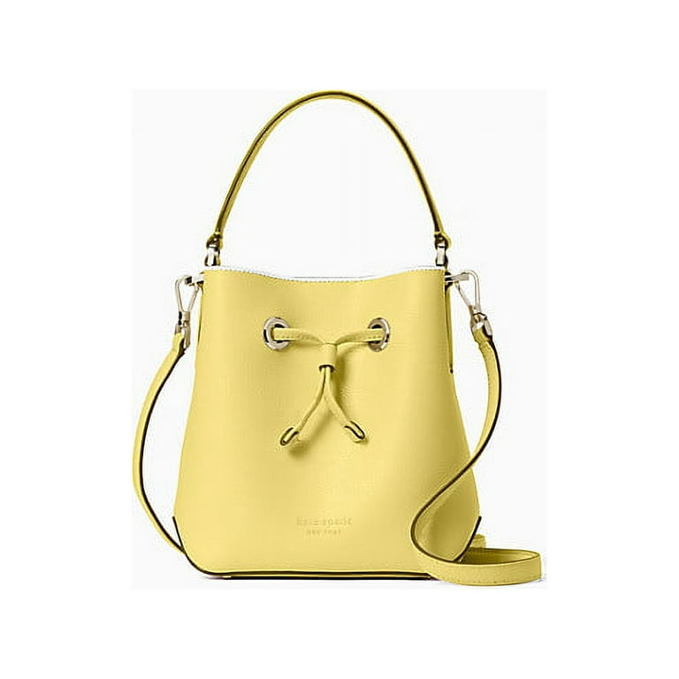 Kate Spade New York Eva Small Bucket Shoulder Bag. Color Limelight Yellow