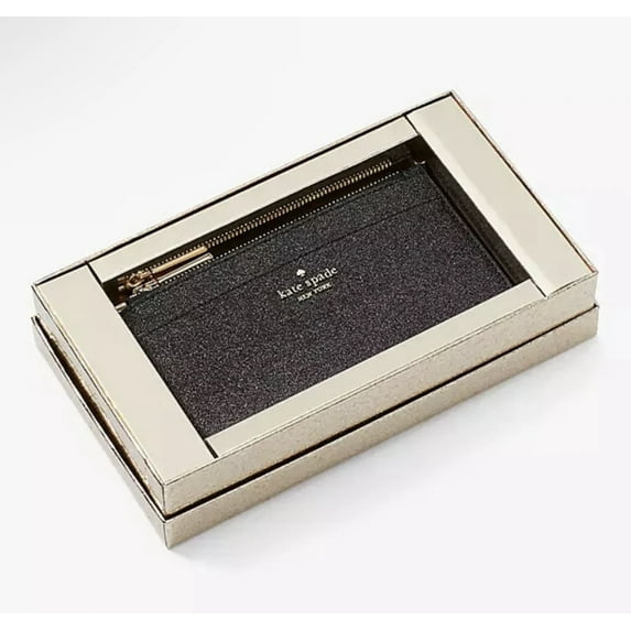 Kate Spade New York Glimmer Boxed Large Slim Cardholder In Black