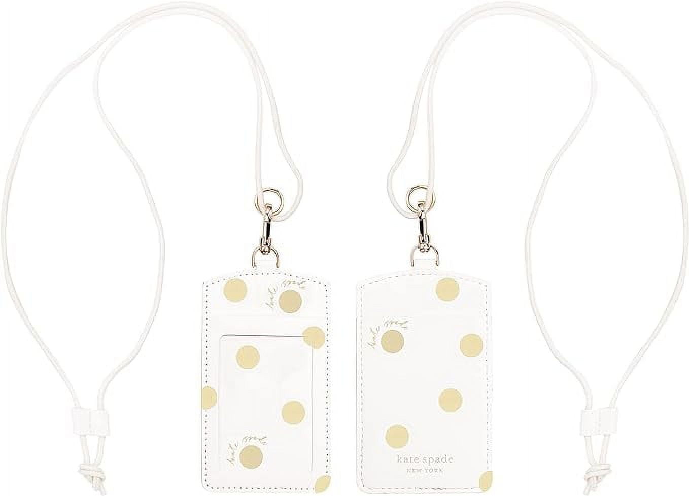 Kate Spade New York ID Badge Holder with Lanyard, Vegan Leather Slim