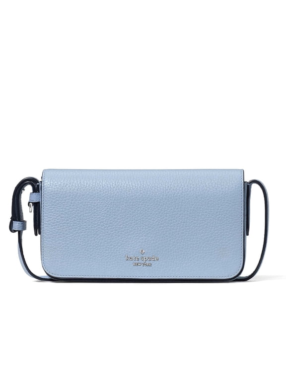 Women's Juliette Mini Flap Leather Crossbody Bag (Pale Blue)