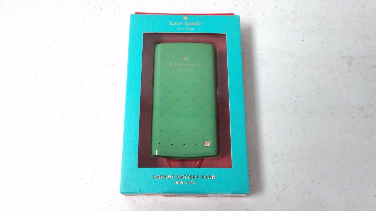Kate Spade New York KSPW-207-BDGBD 4000mAh Backup Battery Bank - Green NEW