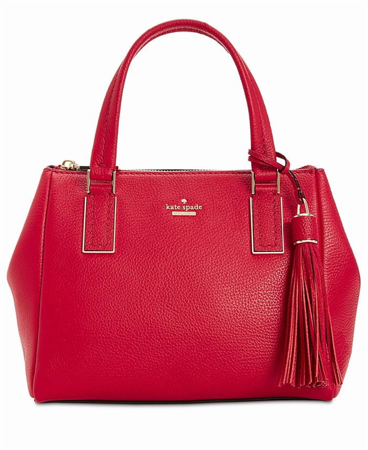 Kate Spade New York Kingston Drive Small Alena Leather Satchel  Top-Handle Bag,Heirloom Red