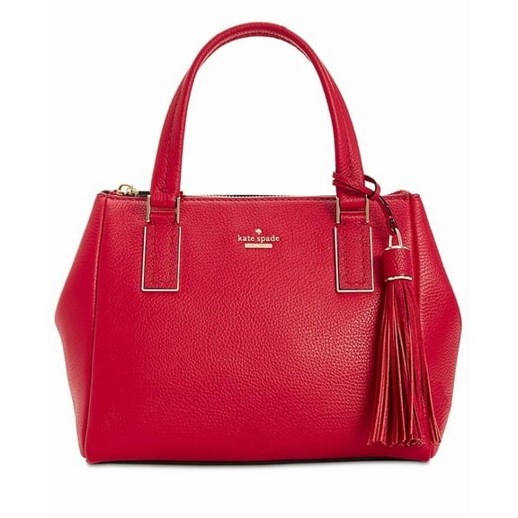 Kate Spade New York Kingston Drive Small Alena Leather Satchel Top-Handle Bag,Heirloom Red