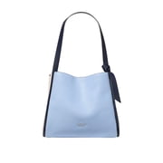 Kate Spade New York Knott Colorblock Large Carryall Tote Bag KM662   Pebbled Leather Designer Handbag with Snap Closure & Center Zip Divider