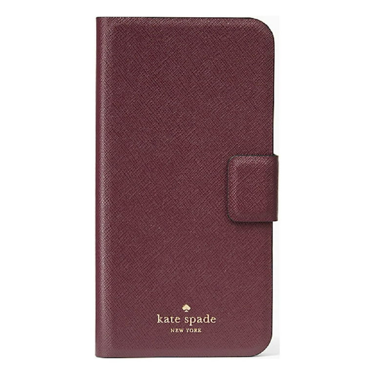 Kate Spade New York Leather Wrap Folio Case for iPhone 8 Plus/iPhone 7 Plus,  Deep Plum - Walmart.com