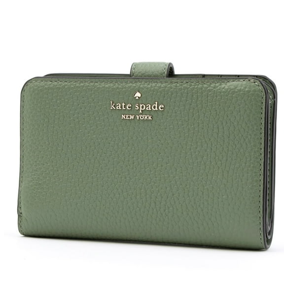 Kate Spade New York Lena Pebbled Leather Medium Bifold Wallet (Romaine)