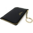 thumbnail image 1 of Kate Spade New York Medium L-Zip Leather Card Holder Keychain Black, 1 of 5