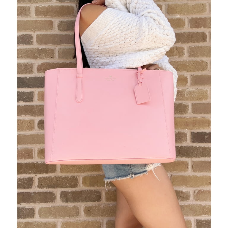 Kate Spade New York Mitten Pink Schuyler Saffiano PVC Medium Top Zip Tote  Bag 
