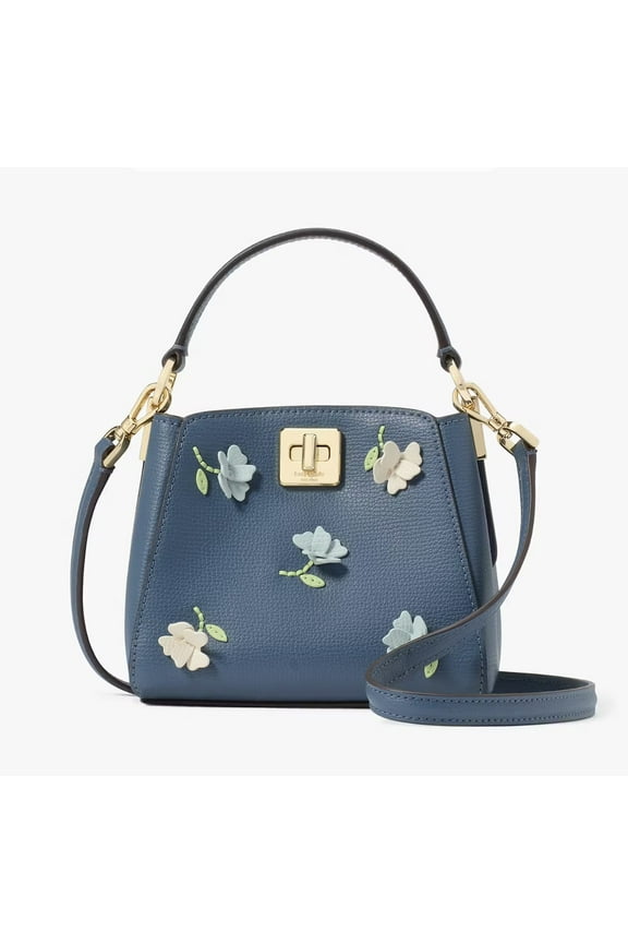 Phoebe Applique Mini Top Handle Bag Bluestone Multi