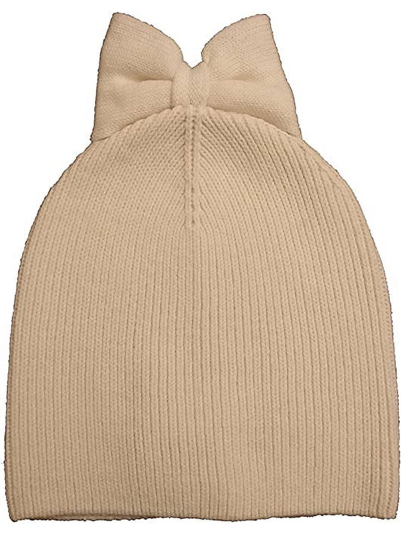 Kate Spade New York Solid Bow Beanie (Cream) - Walmart.com display picture 2