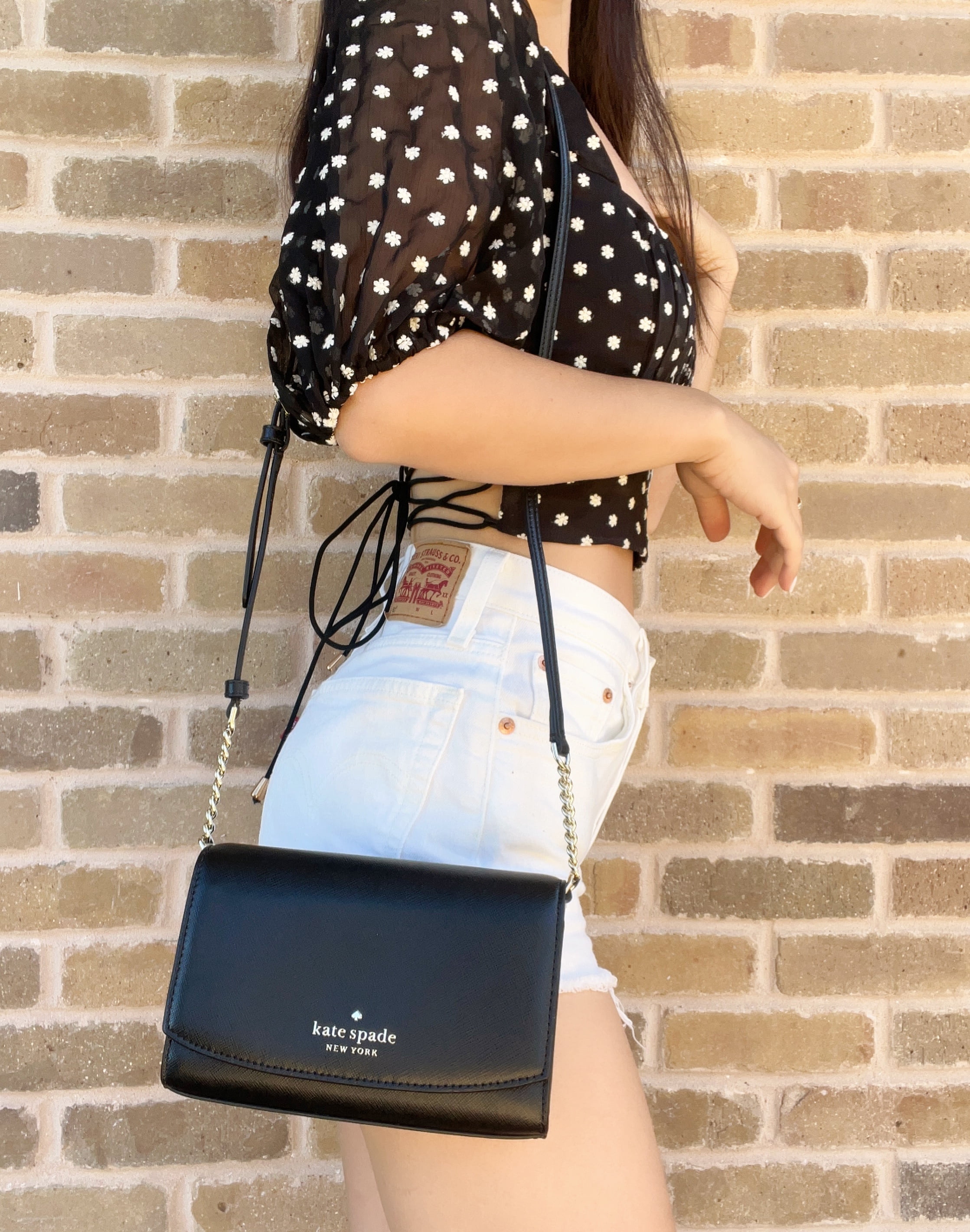 Kate Spade Staci Colorblock Saffiano Leather Flap Shoulder Bag