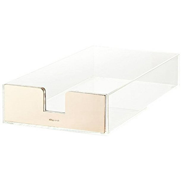 Kate Spade New York Strike Gold Acrylic Desk Accessories Letter Tray