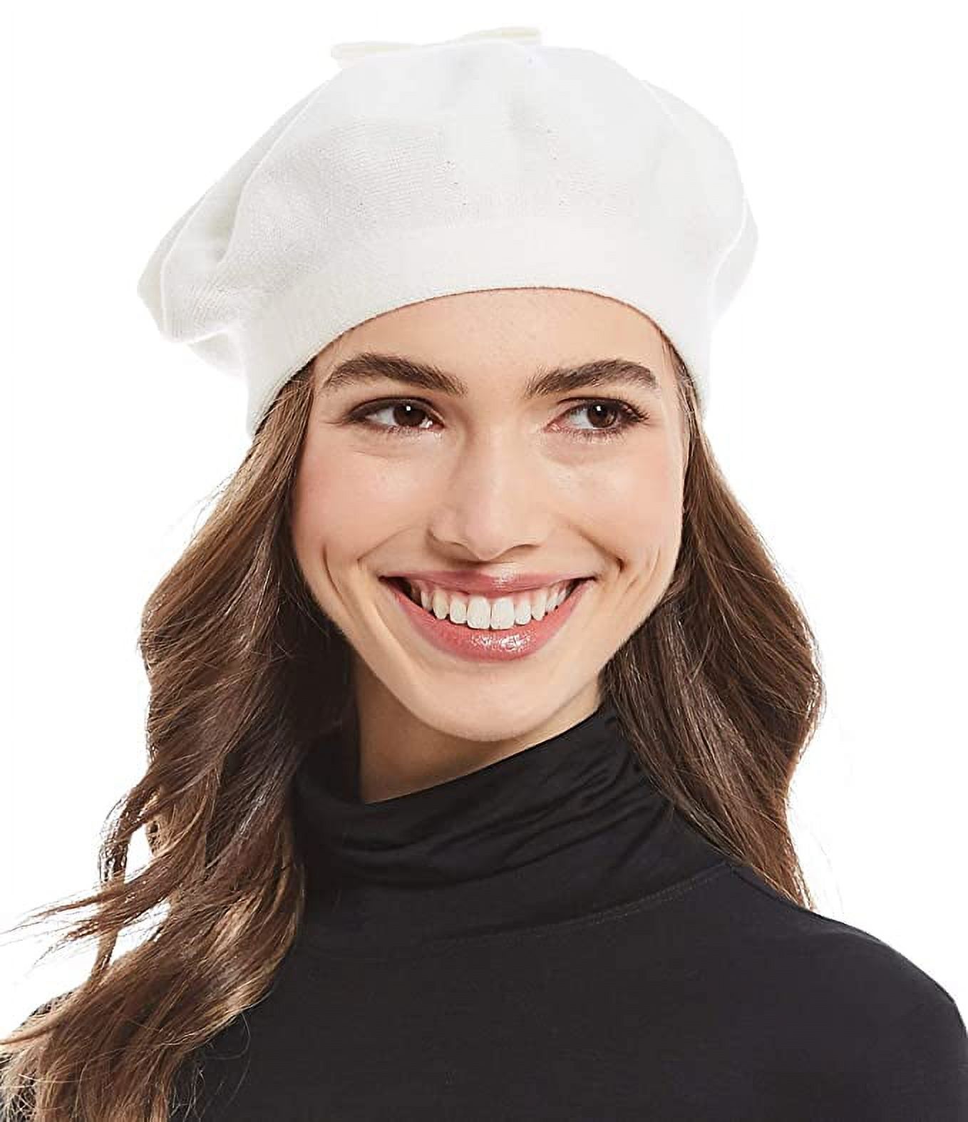 NWOT Kate Spade New York, Hats Off Tab Bow Wool Baret, White/Cream o/s Kate Spade Ribbed Knit Bow Cuff Beanie Stocking Cap White  main image 2