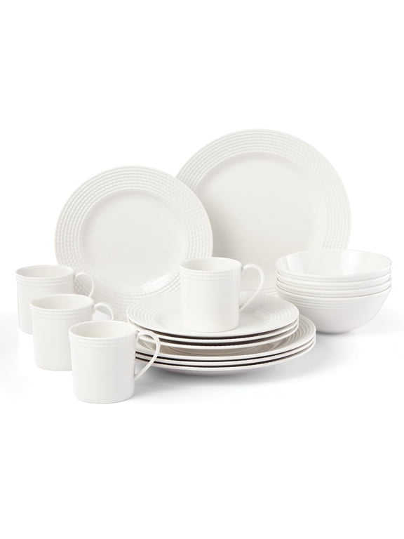 Wickford 16 Piece White Dinnerware Set (Service for Four)