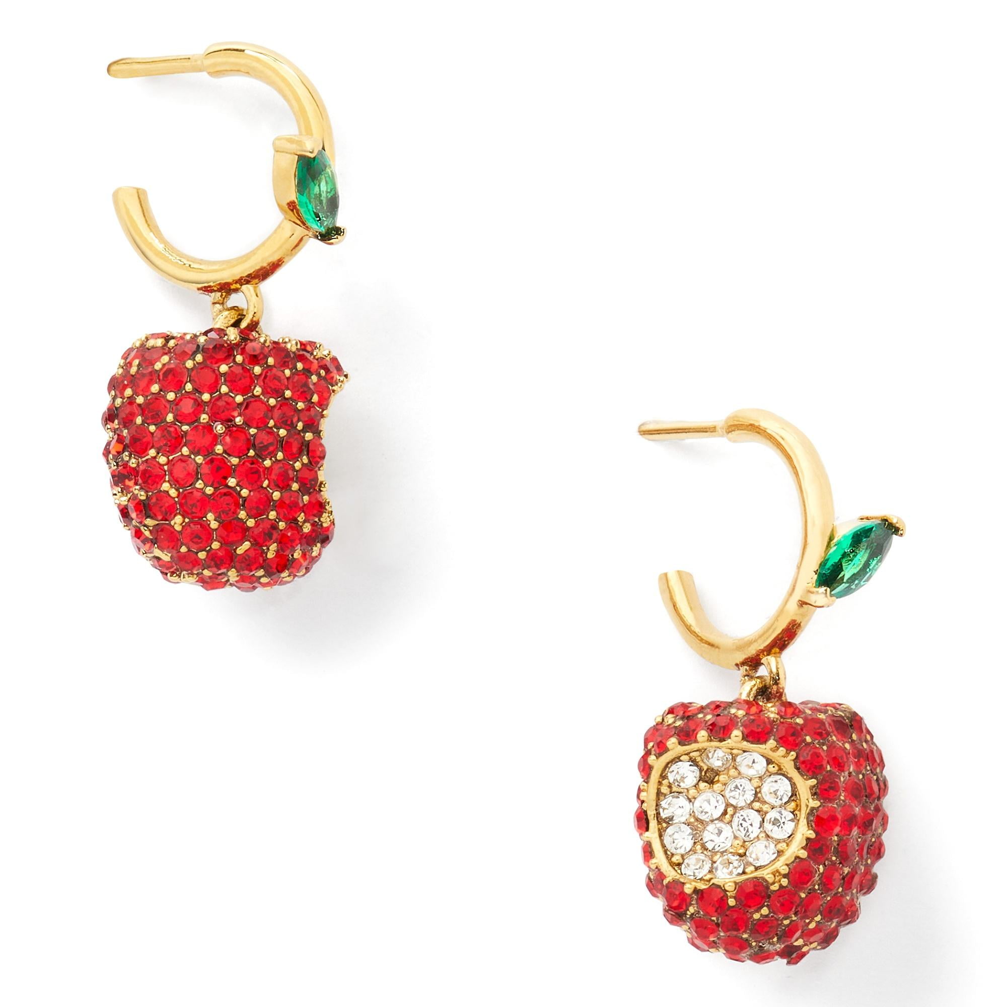 Kate Spade New York Women's Apple Of My Eye Gold Plated Metal Pave