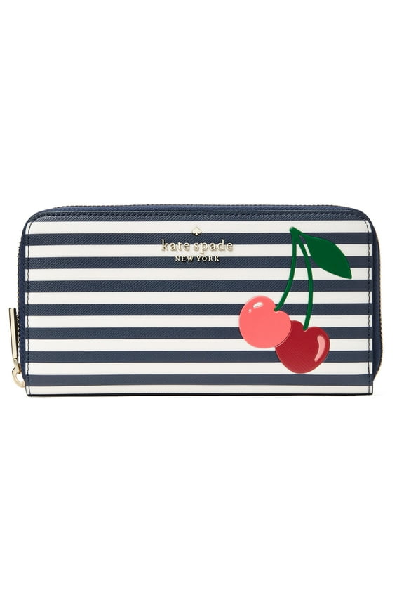 Women's Bing Large Saffiano Pvc Continental Wallet (Blue Multi)