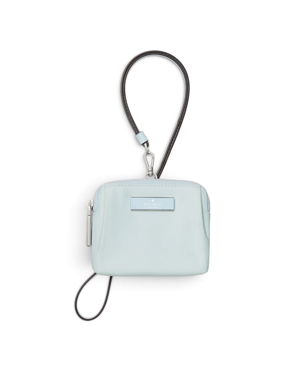 Womens Carter Nylon Card Case Lanyard, Zip ID Holder with Card Slots (Crisp Sky)
