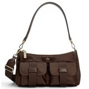 Kate Spade New York Womens Carter Small Nylon Zip Cargo Crossbody Bag Hot Fudge