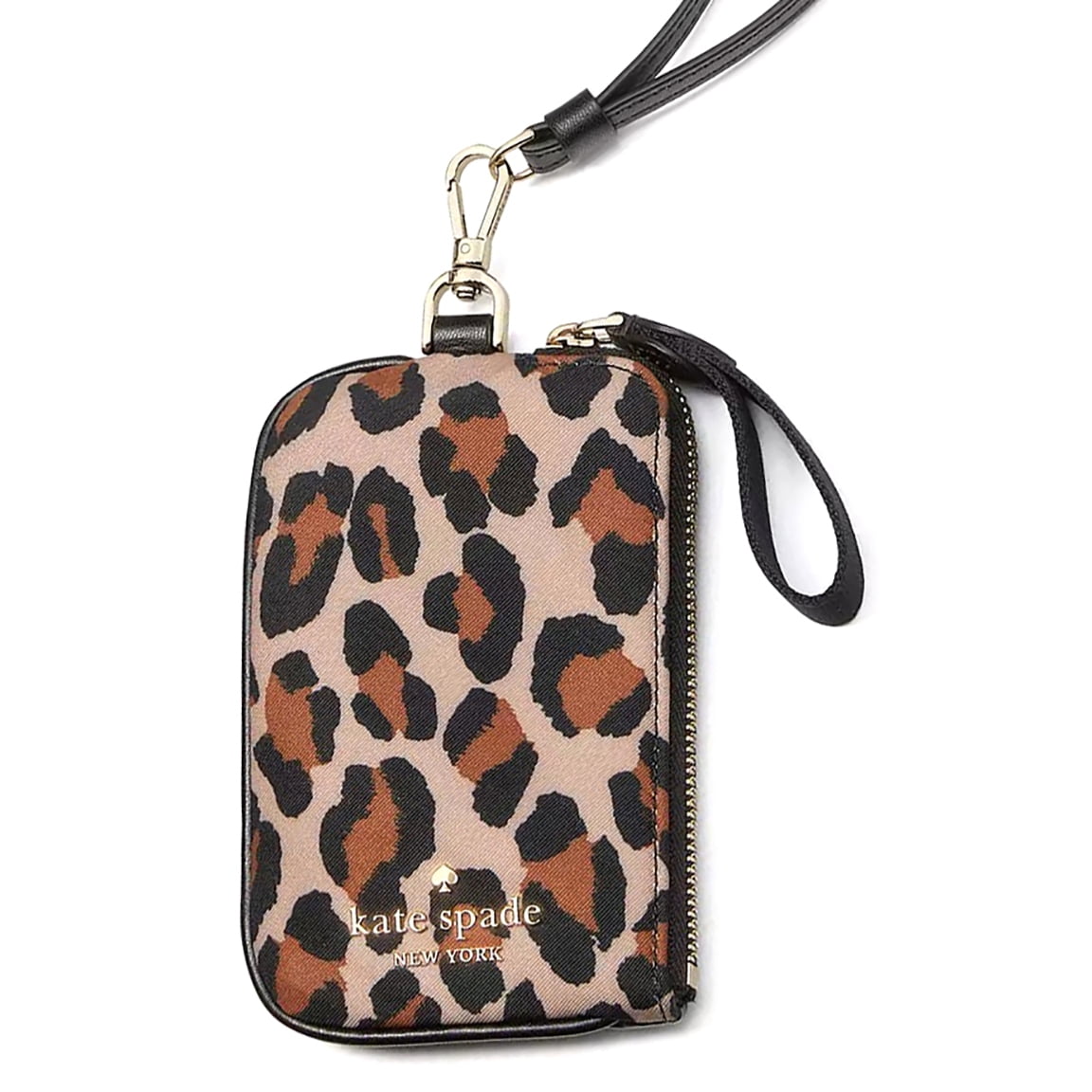 Kate Spade New York ケース ブラウン Kate Spade New York Women's Chelsea Nylon Zip Card Case Lanyard