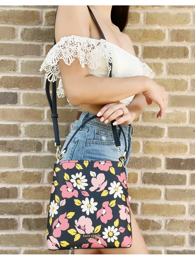 Kate Spade New York Women's Darcy Daisy Leather Bucket Bag