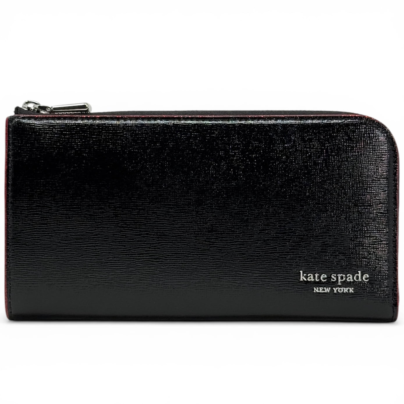 Kate Spade New York Women's Zip Around Saffiano Leather Continental Wallet (Black Multi)