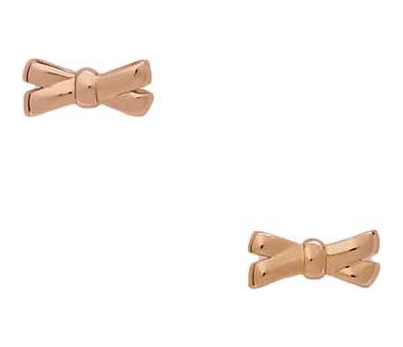 Kate Spade New York Women's Double Bow Studs Earrings (Rose Gold)