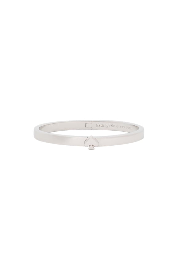 Women's Everyday Spade Thin Metal Bangle Silver