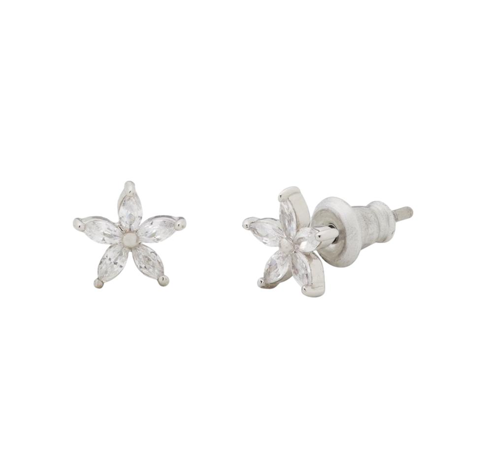 Kate Spade New York Women's Flower Stud Earrings in Silver