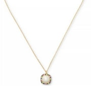 KATE SPADE NEW YORK Women's Gold Plated Metal Pavé & Imitation Pearl Mini Pendant Necklace (Cream / Multi)
