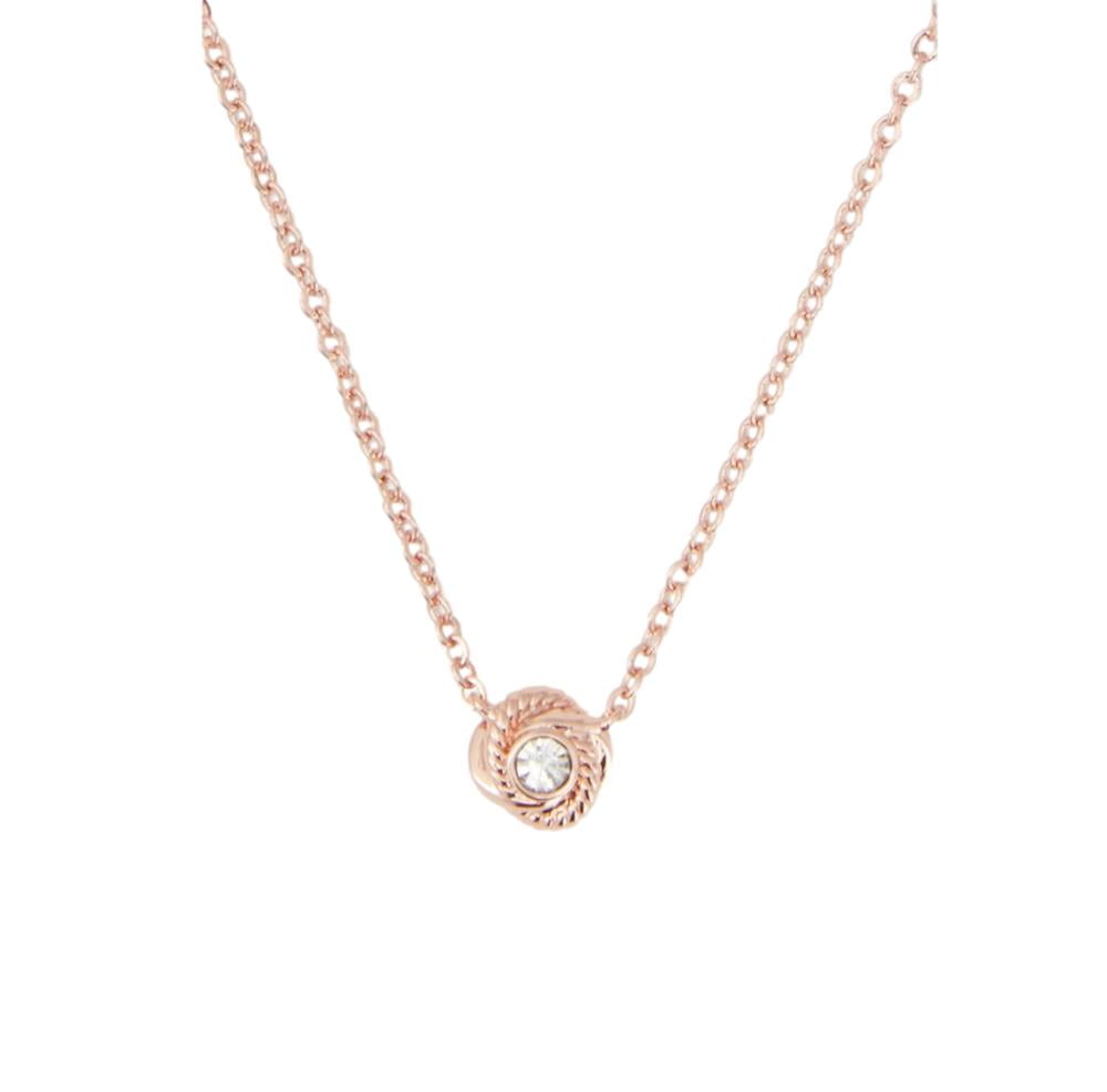 Kate Spade New York Women's Infinity and Beyond Knot Mini Pendant Necklace in Rose Gold