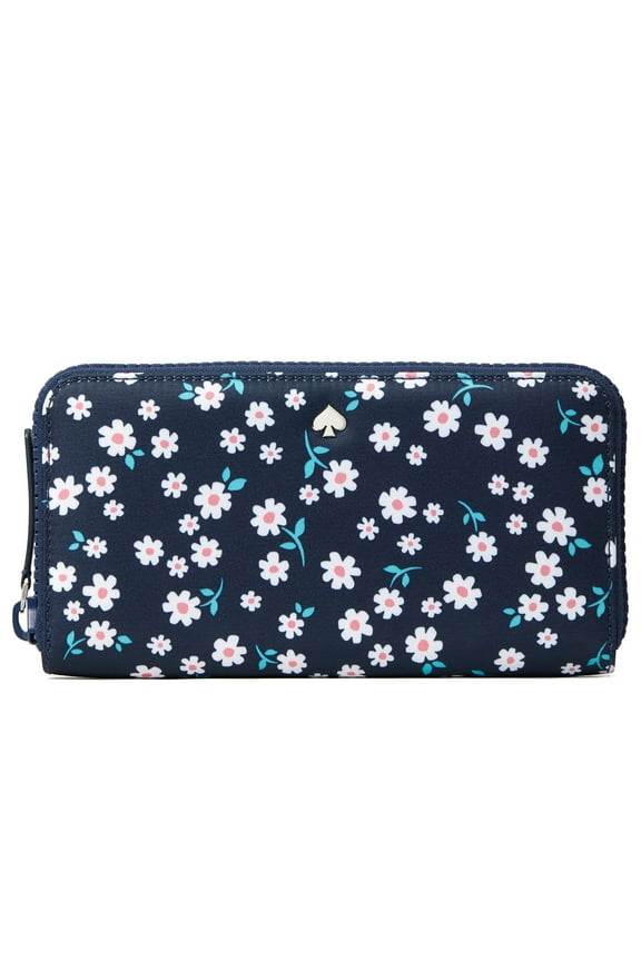 Women's Jae Large Nylon Printed Continental Wallet (Blue Multi)