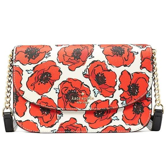 Kate Spade Women's Kristi Poppy Printed Small Crossbody Bag (Cream Multi)