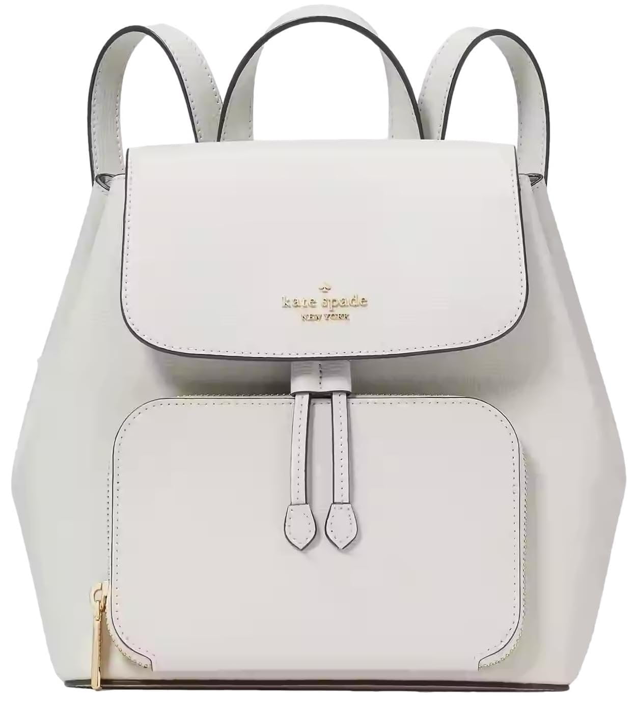 Kate Spade New York Women s Kristi Refined Grain Leather Medium Flap Backpack Quill Grey Walmart Business Supplies
